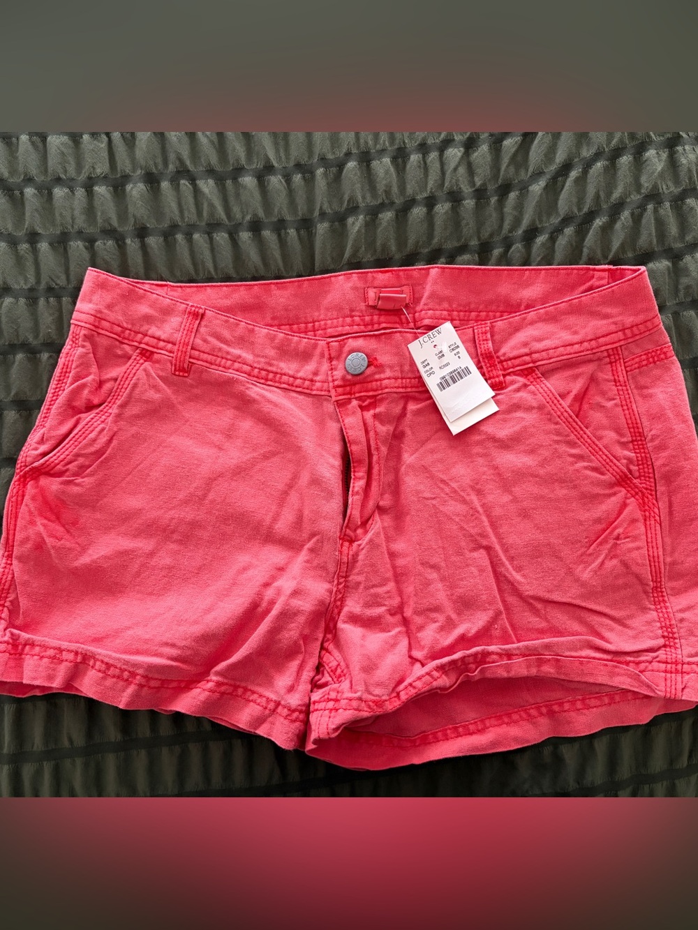 NWT J. Crew Coral Pink Cotton Shorts